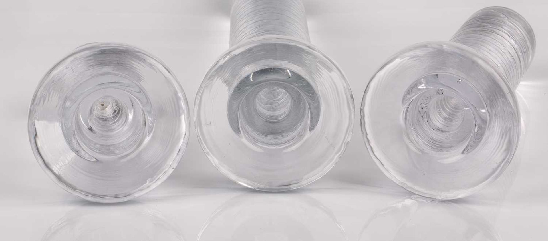 Kosta Boda Three graduated candle holders clear glass the tallest 30cm high. - Image 3 of 4