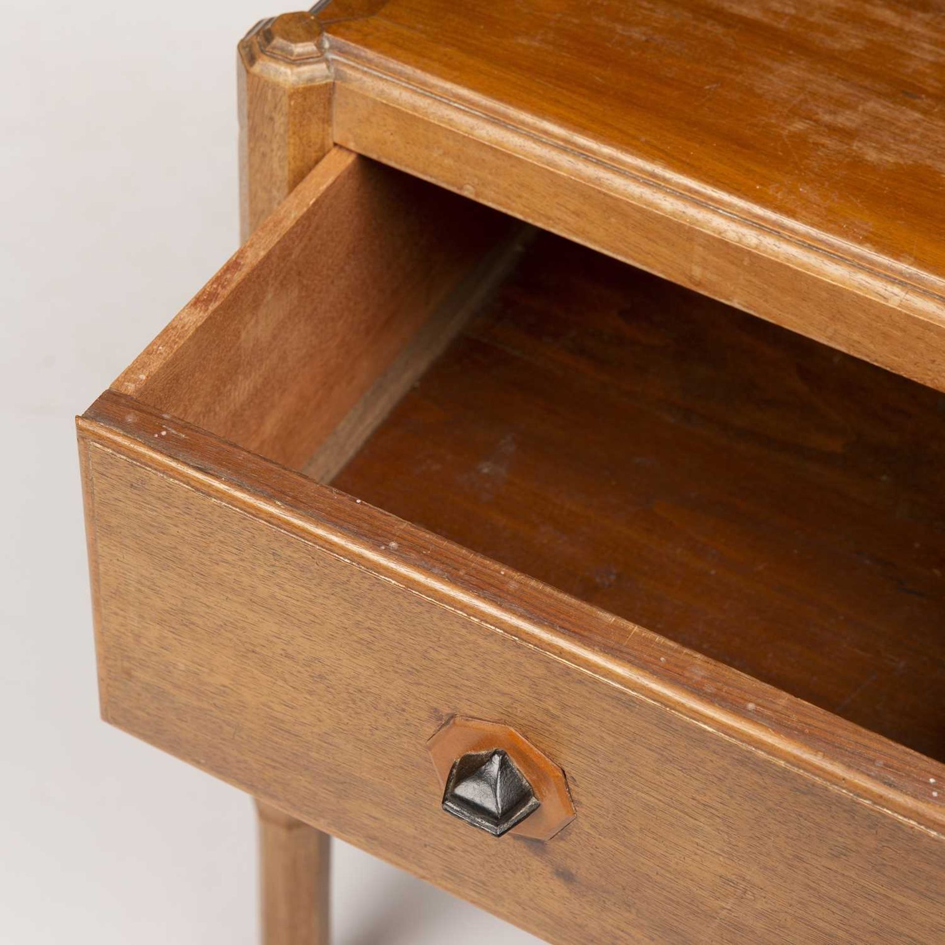 Gordon Russell (1892-1980) Bedside cabinet walnut, with two drawers with ebony handles above - Image 6 of 6