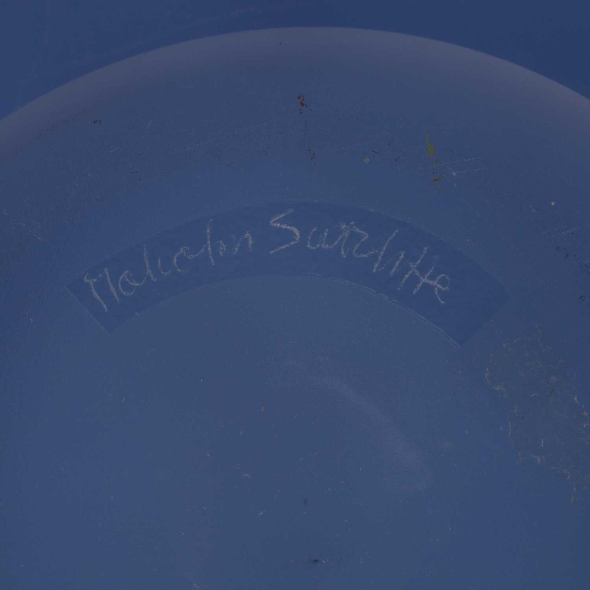 Malcolm Sutcliffe (b.1954) Bowl glass, etched with dolphins signed 14cm high, 25cm diameter. - Image 3 of 4