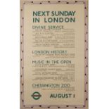 Lynton Lamb (1907-1977) Three London Transport posters: Next Sunday in London, 1937, 100x 63cm;