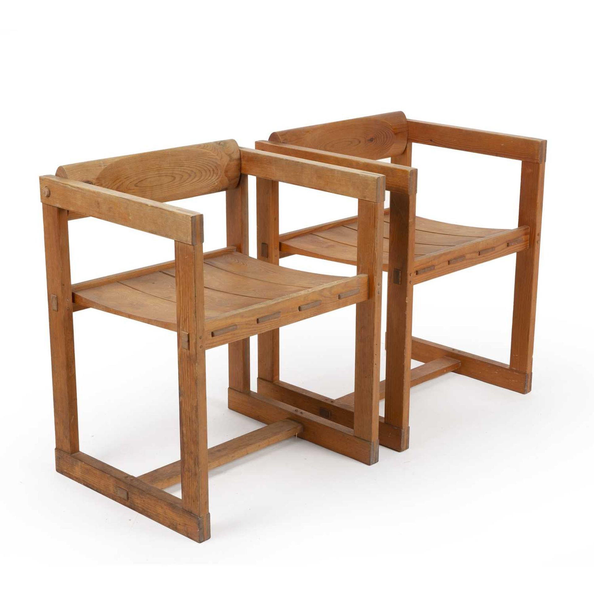 Edvin Helseth (1925-2017) Four Trybo chairs, circa 1960 pine with pegged joints 65cm high, 53cm wide - Image 6 of 6