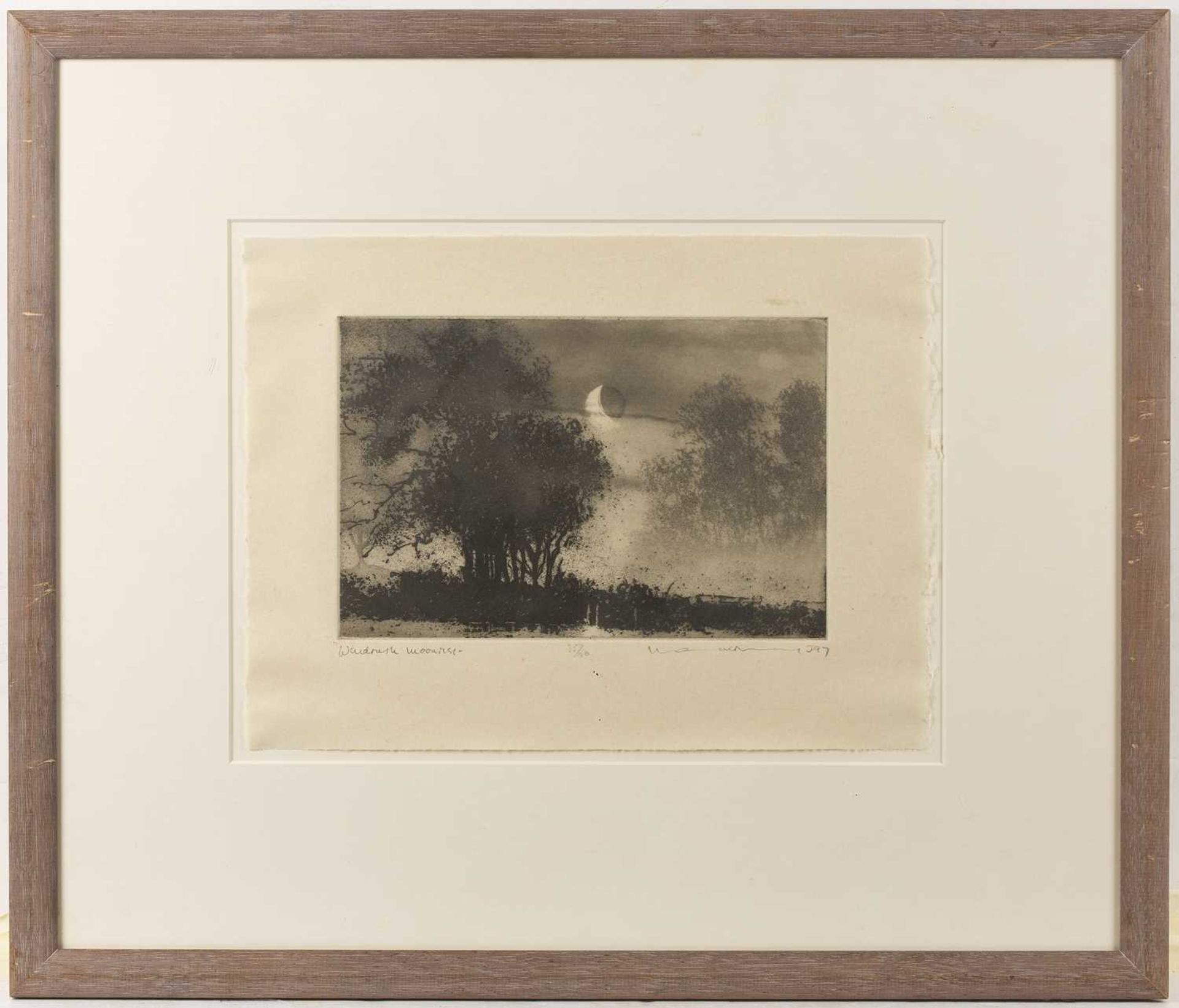 Norman Ackroyd (b.1938) Windrush Moonrise, 1997 35/90, signed, titled, dated, and numbered in pencil - Image 2 of 3