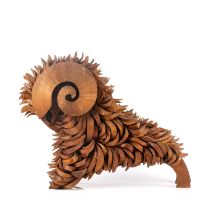 Marco Guasina at the Giorgio Guasina workshops Ram, circa 1980 carved wood 38cm high.