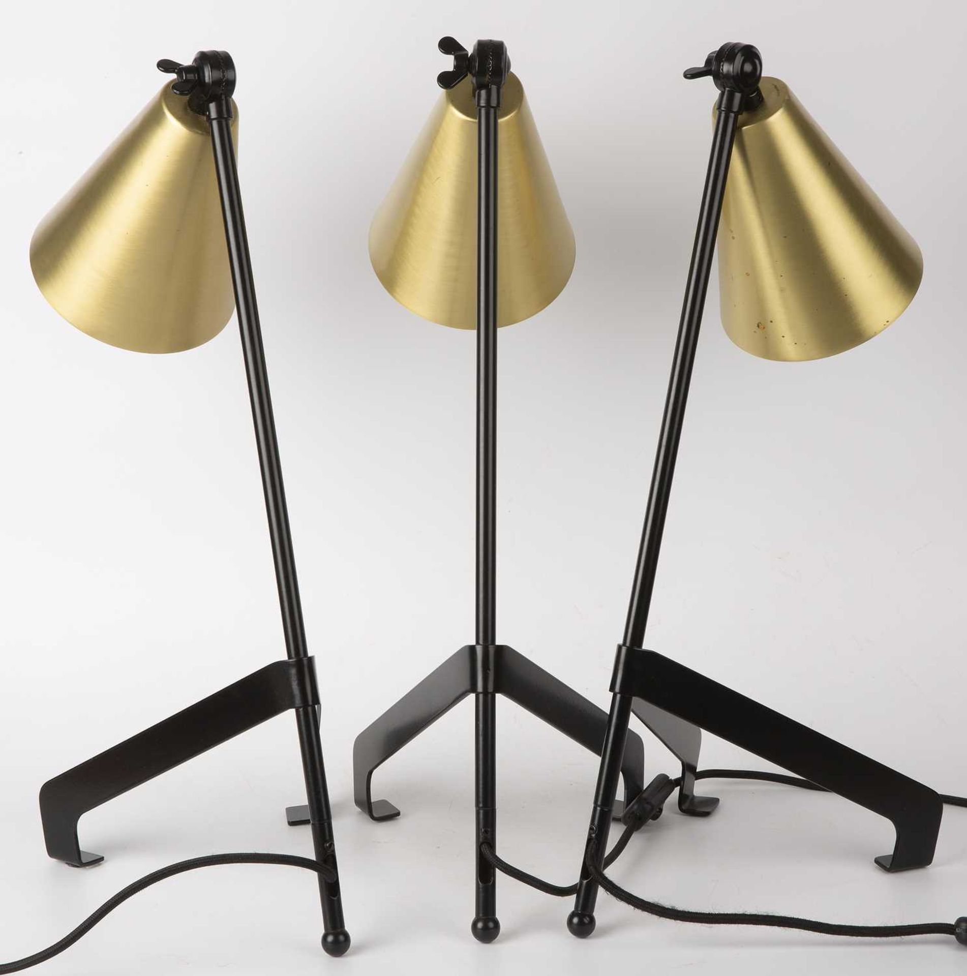 Mullan Lighting Three adjustable desk lamps designed for the Devonshire Club Hotel 55cm high (3). - Image 2 of 2