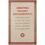 Margaret Calkin James (1895-1985) Christmas Holiday Arrangements, 1936 London Transport Poster
