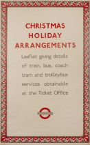Margaret Calkin James (1895-1985) Christmas Holiday Arrangements, 1936 London Transport Poster