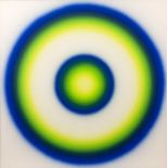 Peter Sedgley (b.1930) Blue Yellow Circles, 1979 acrylic on card 59 x 59cm. Provenance: The