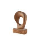Manner of Barbara Hepworth (1903-1975) Circular form carved wood 19cm high. Provenance: From the