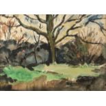 Mervyn Peake (1911-1968) Wooded Landscape signed (lower left) watercolour 25 x 36cm. Provenance: The