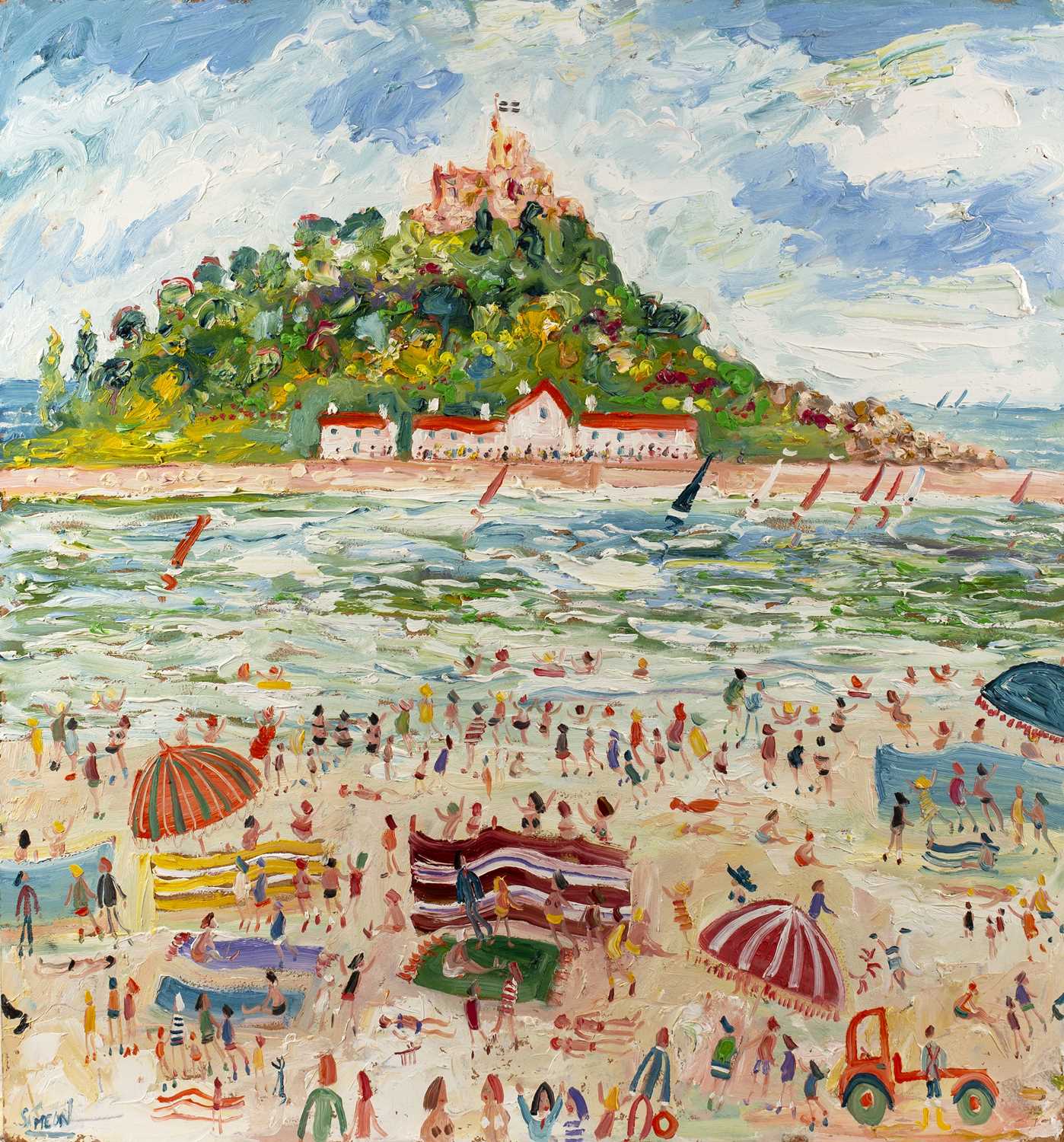 Simeon Stafford (b.1956) St Michael's Mount, 2015 signed (lower left), titled and dated (to reverse)