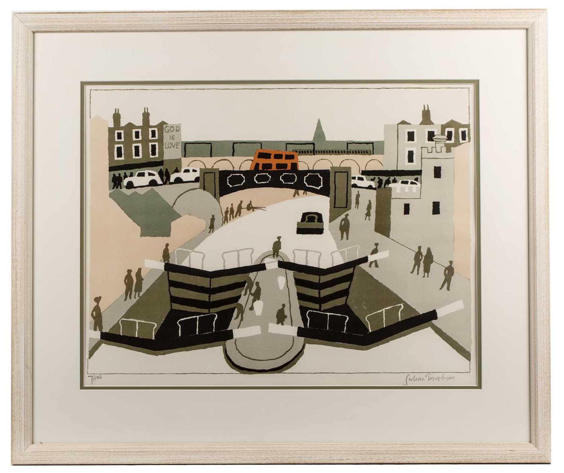 Julian Trevelyan (1910-1998) Camden Lock, 1975 7/100, signed and numbered in pencil (in the - Image 2 of 3