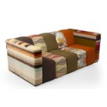 Missoni Home for Roche Bobois Rythme modular sofa each section upholstered in different colours