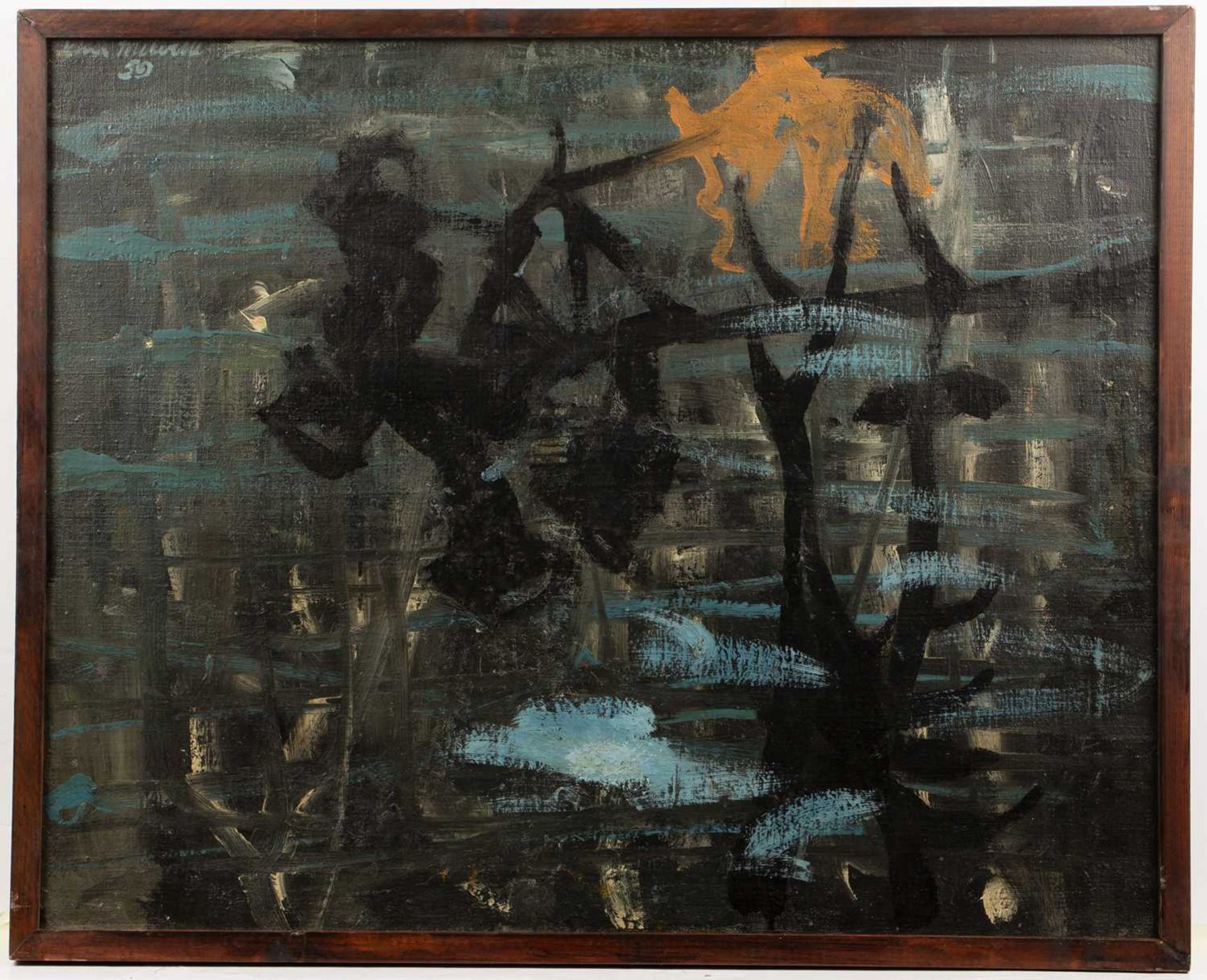 John Melville (1902-1986) Reflections, 1959 signed and dated (upper left) oil on canvas 62 x 76cm. - Bild 2 aus 3