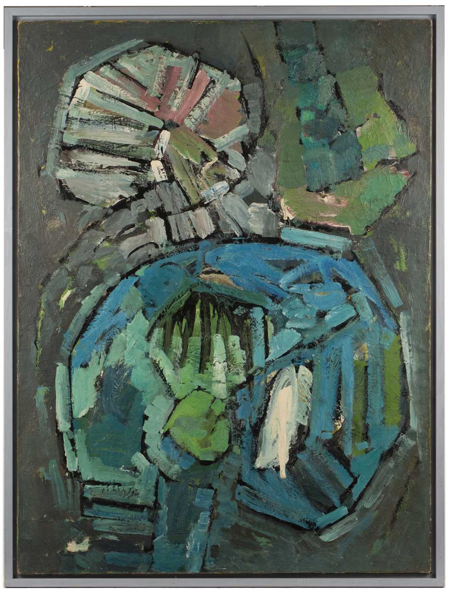 Frank Avray Wilson (1914-2009) Blue Rising, circa 1959 oil on canvas 122 x 91.5cm. Provenance: - Bild 2 aus 3
