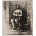 Henry Moore (1898-1986) Seated Figure VI Alcove Corner, 1974 printer's proof, stamped 'SAMPLE