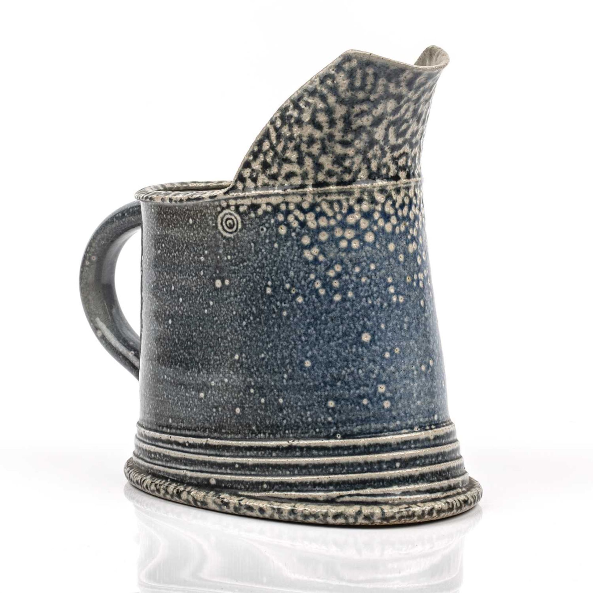 Walter Keeler (b.1942) Jug salt glaze impressed potter's seal 18cm high, 19cm wide. - Image 2 of 3