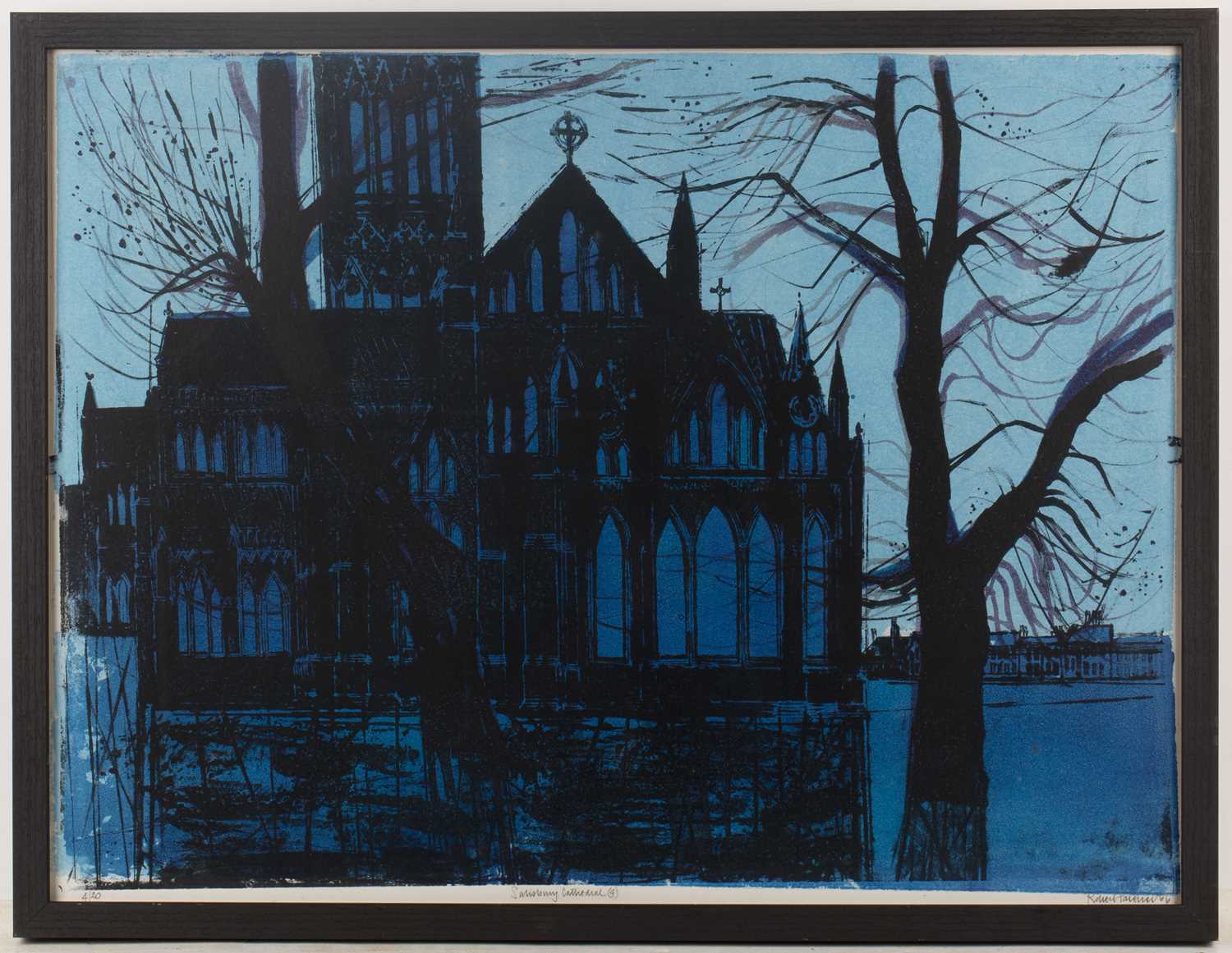Robert Tavener (1920-2004) Salisbury Cathedral (4), 1966 4/20, signed, titled and numbered in pencil - Image 2 of 3