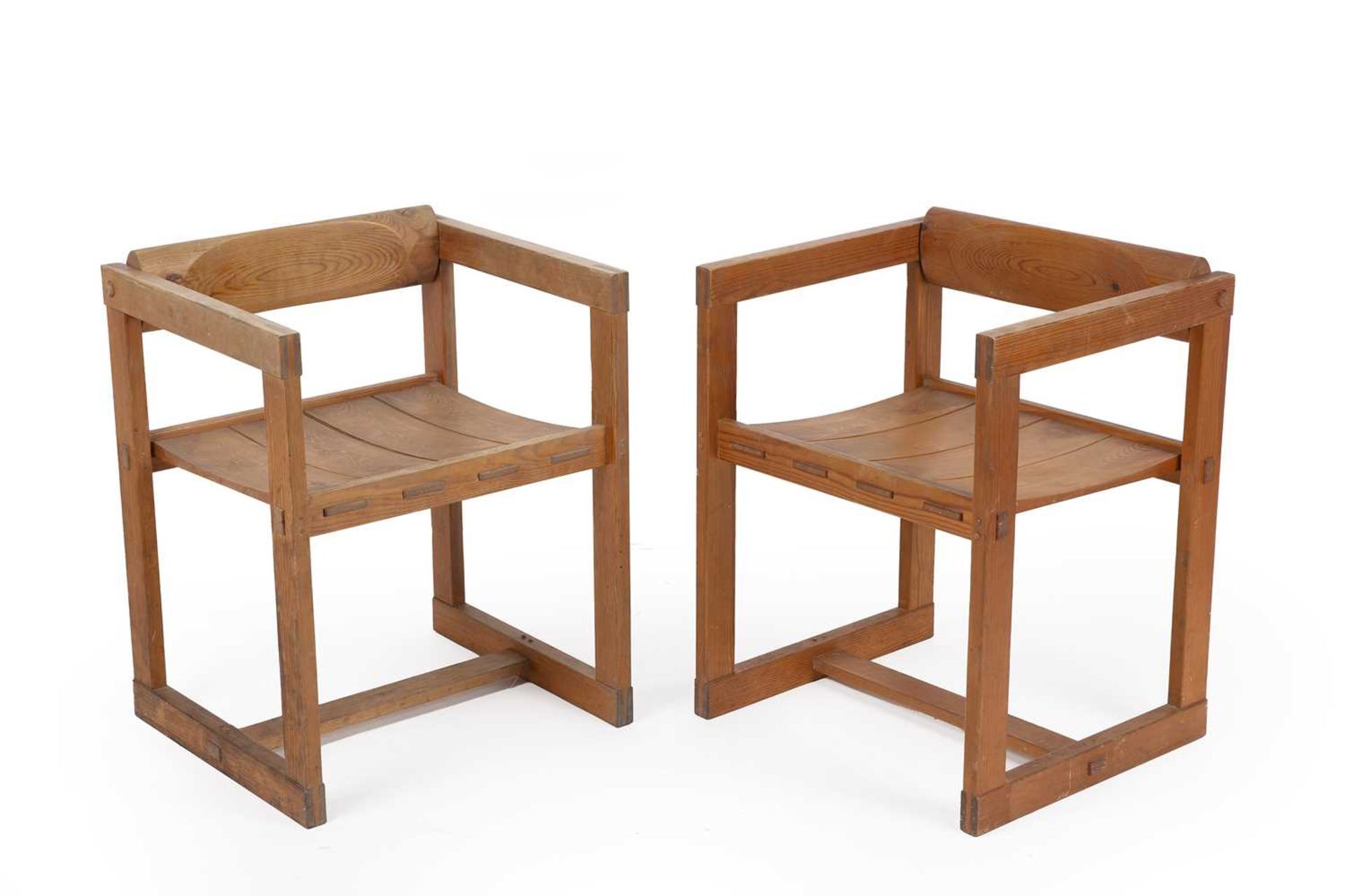 Edvin Helseth (1925-2017) Four Trybo chairs, circa 1960 pine with pegged joints 65cm high, 53cm wide - Image 5 of 6