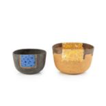 Robin Welch (1936-2019) Two small bowls stoneware impressed potter's seals largest 14cm across (