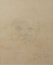 Stanley Spencer (1891-1959) Jeremy Frank Aged 8, 1954 signed, dated, and inscribed in pencil