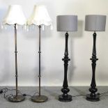 Four standard lamps