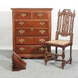 A chest, cabinet and chair