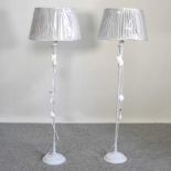 Two standard lamps