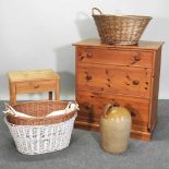 Pine chests and baskets