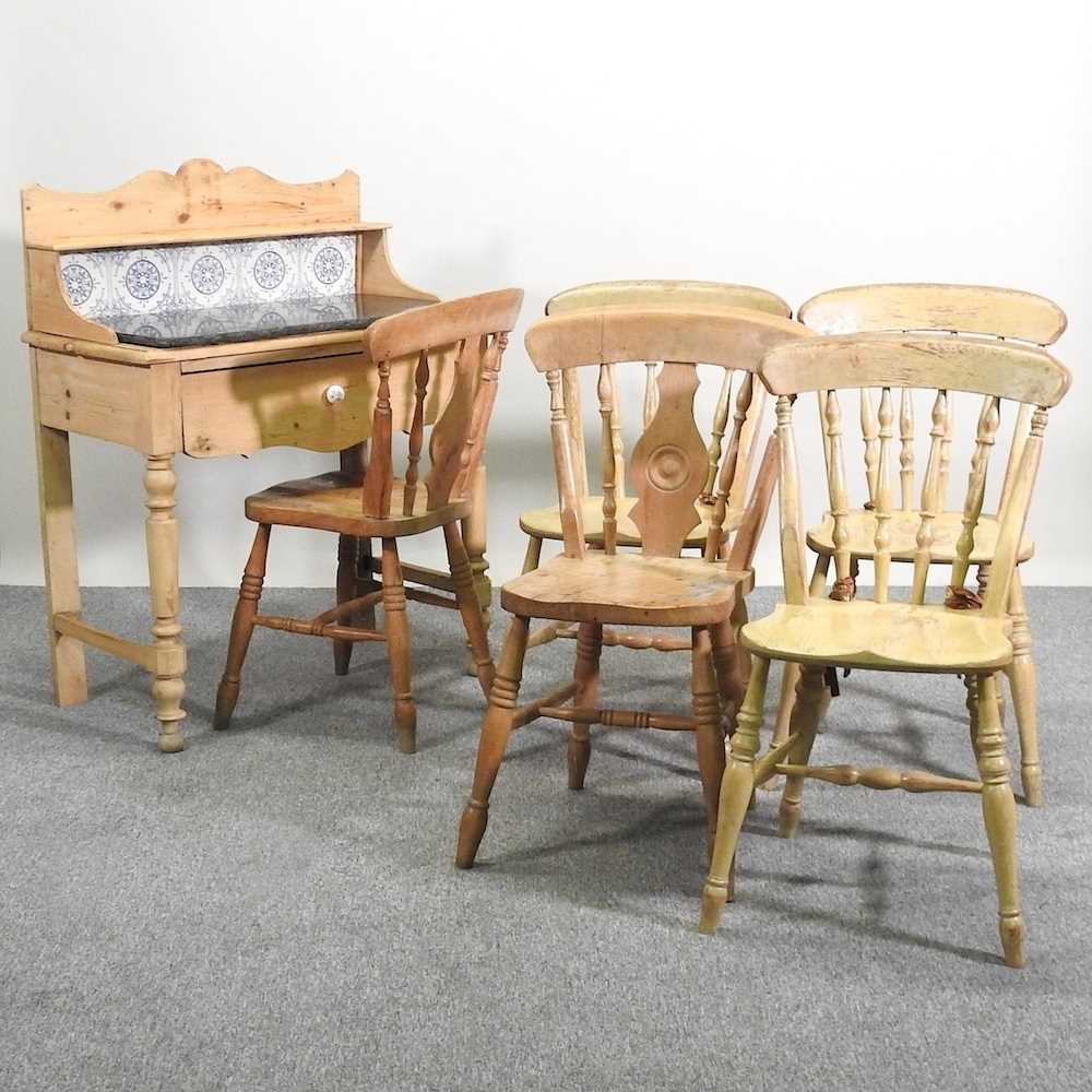 A washstand and chairs