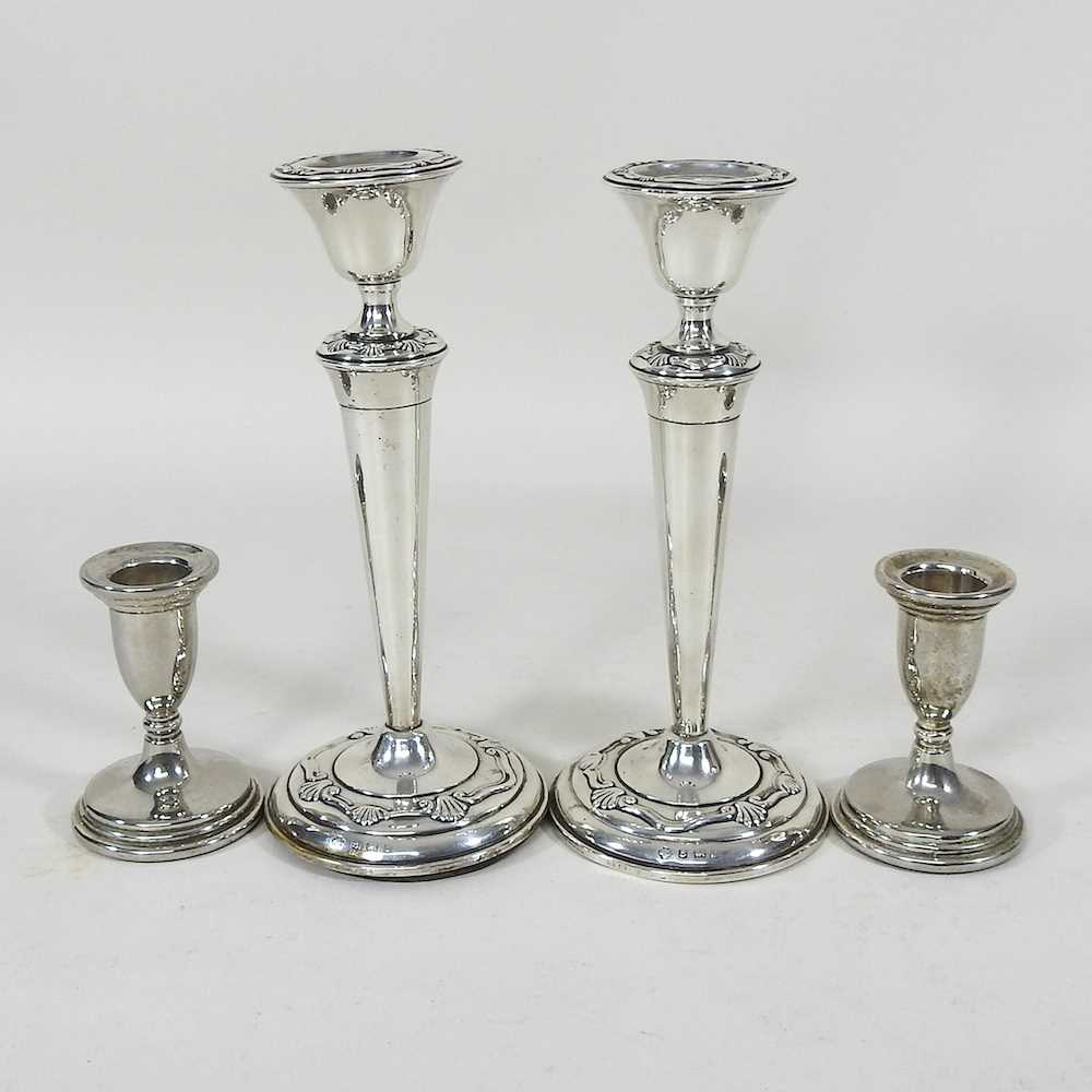 Two pairs of candlesticks