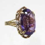 An amethyst ring