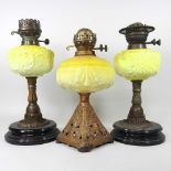 Three oil lamps