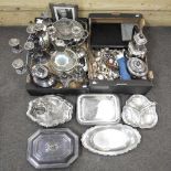 A collection of silver plate