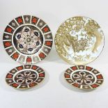 Four Crown Derby plates