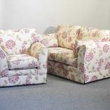 A sofa and armchair