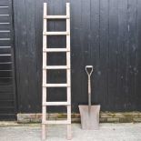 A ladder and shovel