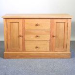 An oak sideboard