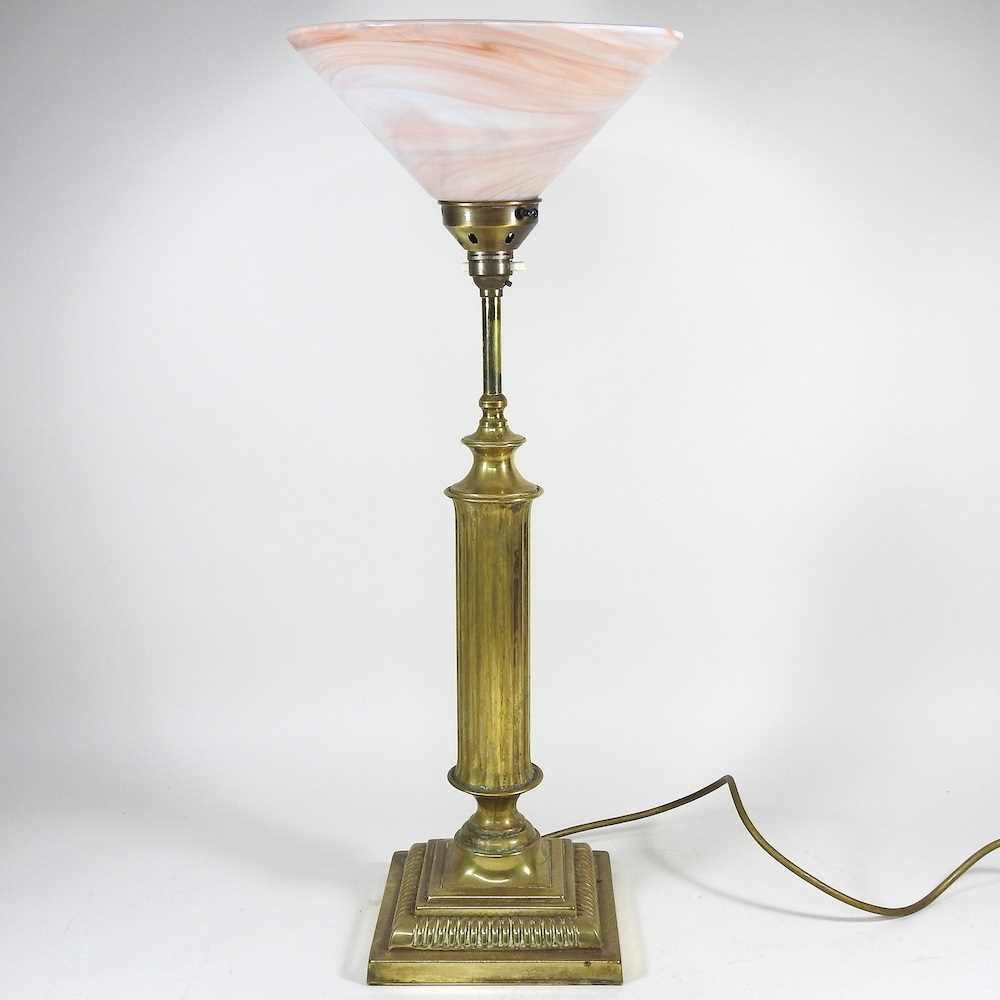 A table lamp