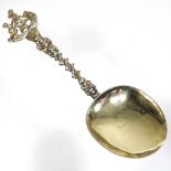 A Dutch silver gilt spoon