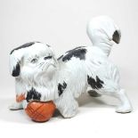 A Japanese porcelain dog