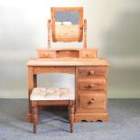 A pine dressing table