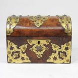 A 19th century walnut caddy