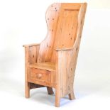 A pine lambing chair