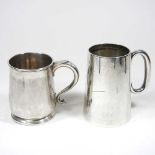 Two silver mugs