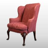 A Queen Anne style armchair