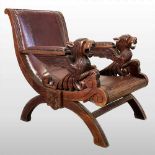 A carved armchair