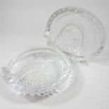 A pair of Lalique dishes