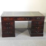 A pedestal desk