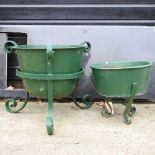 Two green planters