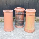 Three chimney pots